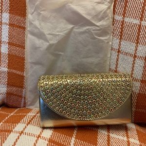 Pretty Gold Rhinestone Purse | Color: Gold | Size: Small